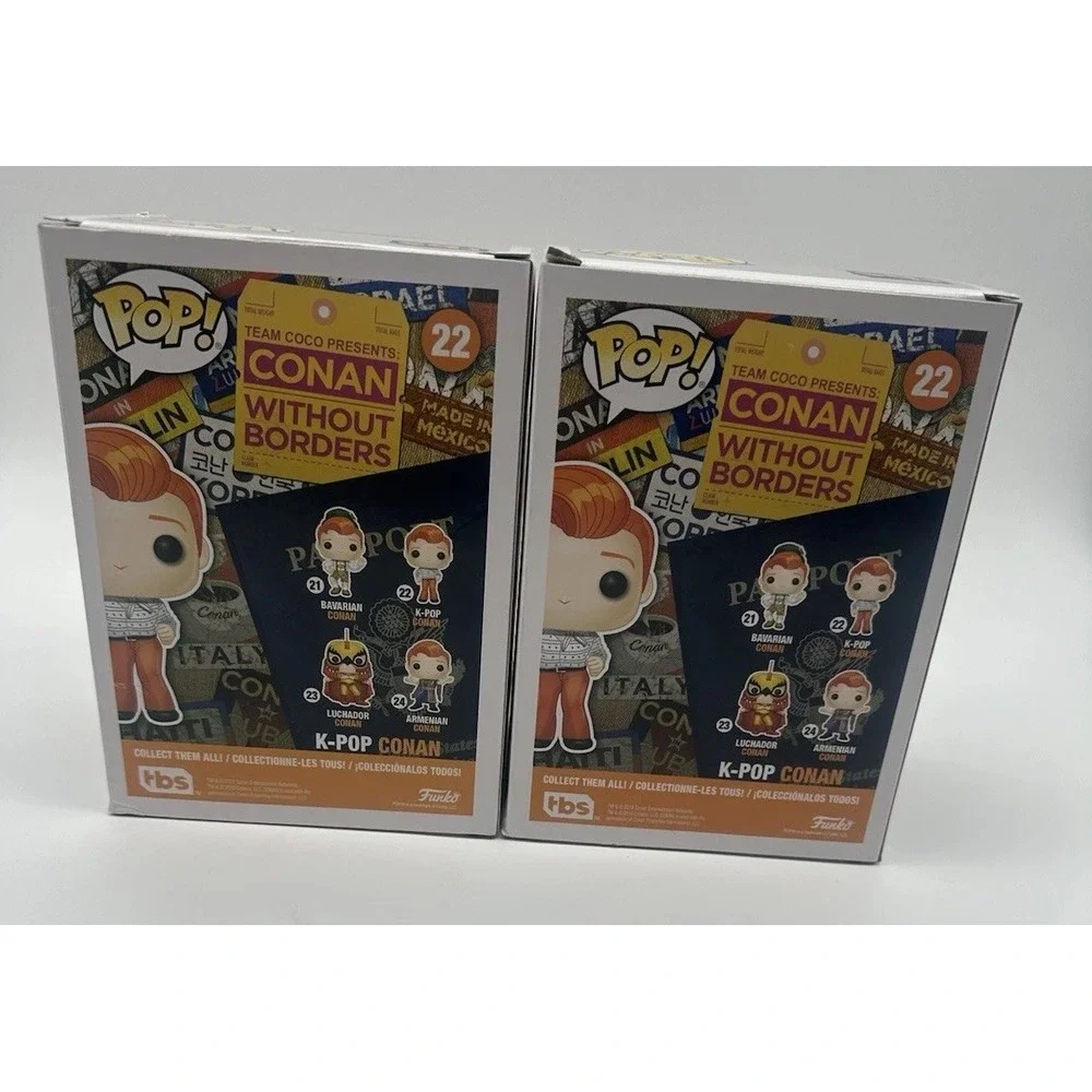 FUNKO POP CONAN O'BRIEN #22 CONAN WITHOUT BORDERS GAMESTOP LOT OF 2